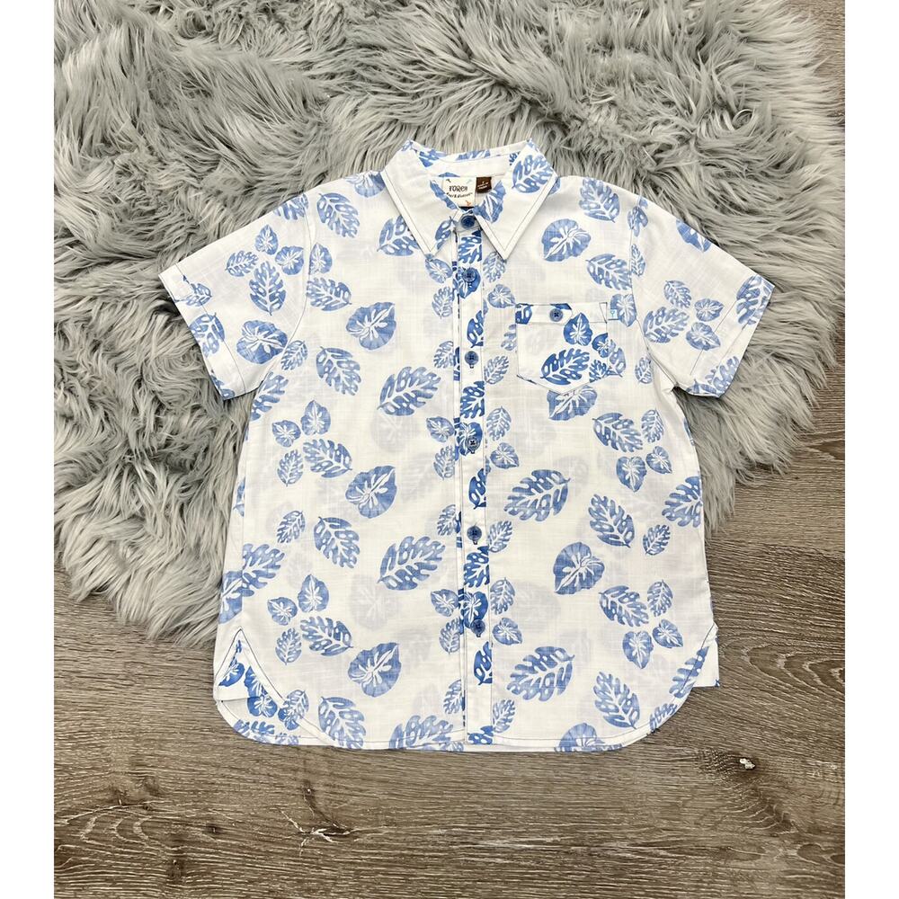 FORE!! Boys Buttonβ Up Leaf Shirt Size 7 (MSRP $46) NEW